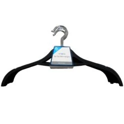 12-Piece Non-Slip Shirt Hanger, Black -Household Items Shop 12 piece non slip shirt hanger black 1