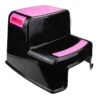 2-Fold Black & Pink Step Stool -Household Items Shop 2 fold black pink step stool