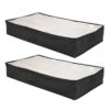 2-Pack Under The Bed Organizer, Black -Household Items Shop 2 pack under the bed organizer black