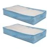 2-Pack Under The Bed Organizer, Blue 1 2-Pack Under The Bed Organizer, Blue -Household Items Shop 2 pack under the bed organizer blue