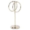 2-Ring Spheres Satin Nickel Fingertip Towel Stand -Household Items Shop 2 ring spheres satin nickel fingertip towel stand
