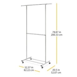 2-Rod Extendable Garment Rack -Household Items Shop 2 rod extendable garment rack 4