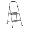2-Step Grey Metal Folding Step Ladder 1 2-Step Grey Metal Folding Step Ladder -Household Items Shop 2 step grey metal folding step ladder