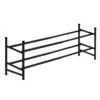 2-Tier Metal Shoe Rack, Black -Household Items Shop 2 tier metal shoe rack black