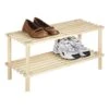 2-Tier Natural Wooden Shoe Rack 2 2-Tier Natural Wooden Shoe Rack -Household Items Shop 2 tier natural wooden shoe rack