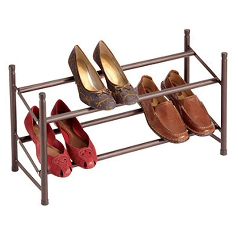 2-Tier Standing Shoe Rack, Bronze 3 2-Tier Standing Shoe Rack, Bronze