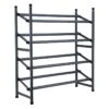 2-Tier Standing Shoe Rack, Gunmetal -Household Items Shop 2 tier standing shoe rack gunmetal