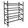 2-Tier Standing Shoe Rack, Mount Black 1 2-Tier Standing Shoe Rack, Mount Black -Household Items Shop 2 tier standing shoe rack mount black