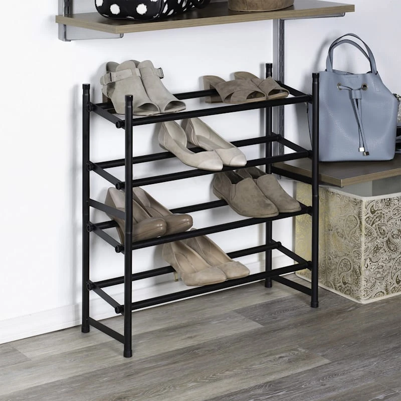 2-Tier Standing Shoe Rack, Mount Black 6 2-Tier Standing Shoe Rack, Mount Black - Image 4