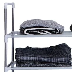 20-Pair & 5-Tier Coated Steel Shoe Rack, Grey 5 20-Pair & 5-Tier Coated Steel Shoe Rack, Grey -Household Items Shop 20 pair 5 tier coated steel shoe rack grey 1