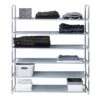 20-Pair & 5-Tier Coated Steel Shoe Rack, Grey 2 20-Pair & 5-Tier Coated Steel Shoe Rack, Grey -Household Items Shop 20 pair 5 tier coated steel shoe rack grey