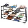 20-Pair Standing Shoe Rack, Bronze 1 20-Pair Standing Shoe Rack, Bronze -Household Items Shop 20 pair standing shoe rack bronze