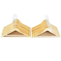20-Piece Suit Hanger, Natural Wooden -Household Items Shop 20 piece suit hanger natural wooden 2