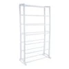 21-Pair Standing Shoe Rack, White -Household Items Shop 21 pair standing shoe rack white