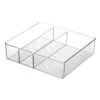 3-Section Clear Drawer Storage Bin -Household Items Shop 3 section clear drawer storage bin
