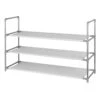 3-Tier Grey Fabric Standing Shoe Rack -Household Items Shop 3 tier grey fabric standing shoe rack