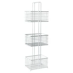 3-Tier Manhattan White Wire Storage Stand