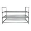 3-Tier Metal Shoe Rack, Grey 1 3-Tier Metal Shoe Rack, Grey -Household Items Shop 3 tier metal shoe rack grey