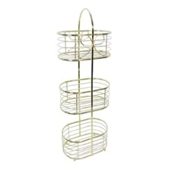 3-Tier Sophie French Gold Metal Storage Stand
