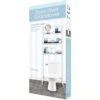 3-Tier Space Saver Lines White -Household Items Shop 3 tier space saver lines white