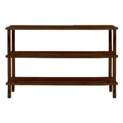 3-Tier Wood Shoe Rack Espresso