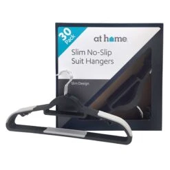 30-Piece Non-Slip Suit Hanger, Black -Household Items Shop 30 piece non slip suit hanger black 3