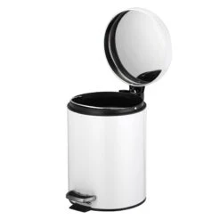 30l Round White Stainless Steel Trash Bin With Bonus 5l Bin 12 30l Round White Stainless Steel Trash Bin With Bonus 5l Bin -Household Items Shop 30l round white stainless steel trash bin with bonus 5l bin 4