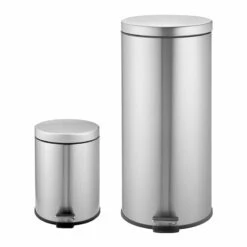 30l Stainless Steel Trash Can With Bonus 5l Trash Bin -Household Items Shop 30l stainless steel trash can with bonus 5l trash bin 2