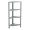 4-Shelves Grey Wood Corner Storage Stand -Household Items Shop 4 shelves grey wood corner storage stand