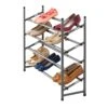 4-Tier Shoe Rack, Gunmetal -Household Items Shop 4 tier shoe rack gunmetal