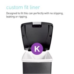 40L Slim Plastic Kitchen Step Trash Can Black 10 40L Slim Plastic Kitchen Step Trash Can Black -Household Items Shop 40l slim plastic kitchen step trash can black 2