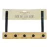 5-Hook Black Metal With Bamboo Wood Over The Door Hanger -Household Items Shop 5 hook black metal with bamboo wood over the door hanger