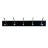 5-Hook Modern Wall Hanger, Espresso -Household Items Shop 5 hook modern wall hanger espresso