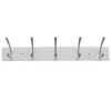 5-Hook Modern Wall Hanger, White