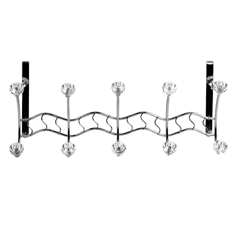 5-Hook Over The Door Hanger, Grey 3 5-Hook Over The Door Hanger, Grey