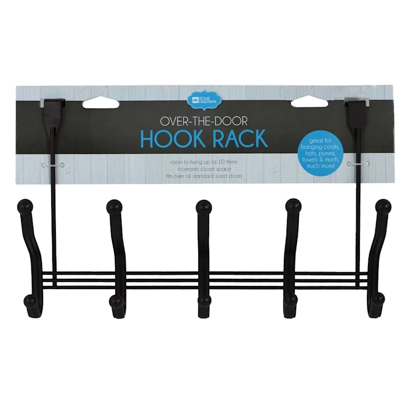 5-Hook Over The Door Rack, Bronze 3 5-Hook Over The Door Rack, Bronze