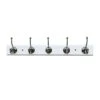 5-Hook Round Wall Hook, White -Household Items Shop 5 hook round wall hook white