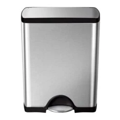 50 Liter (13.2 Gal) Classic Rectangular Step Trash Can Brushed Stainless Steel -Household Items Shop 50 liter 13.2 gal classic rectangular step trash can brushed stainless steel 1