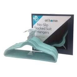 50-Pack Velvet Suit Hangers, Aquifer Blue -Household Items Shop 50 pack velvet suit hangers aquifer blue 2