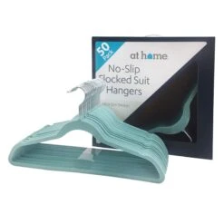 50-Pack Velvet Suit Hangers, Aquifer Blue -Household Items Shop 50 pack velvet suit hangers aquifer blue 5