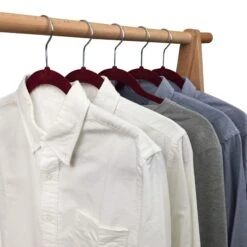 50-Pack Velvet Suit Hangers, Fuchsia -Household Items Shop 50 pack velvet suit hangers fuchsia 5