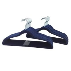 50-Pack Velvet Suit Hangers, Navy Blue -Household Items Shop 50 pack velvet suit hangers navy blue 5
