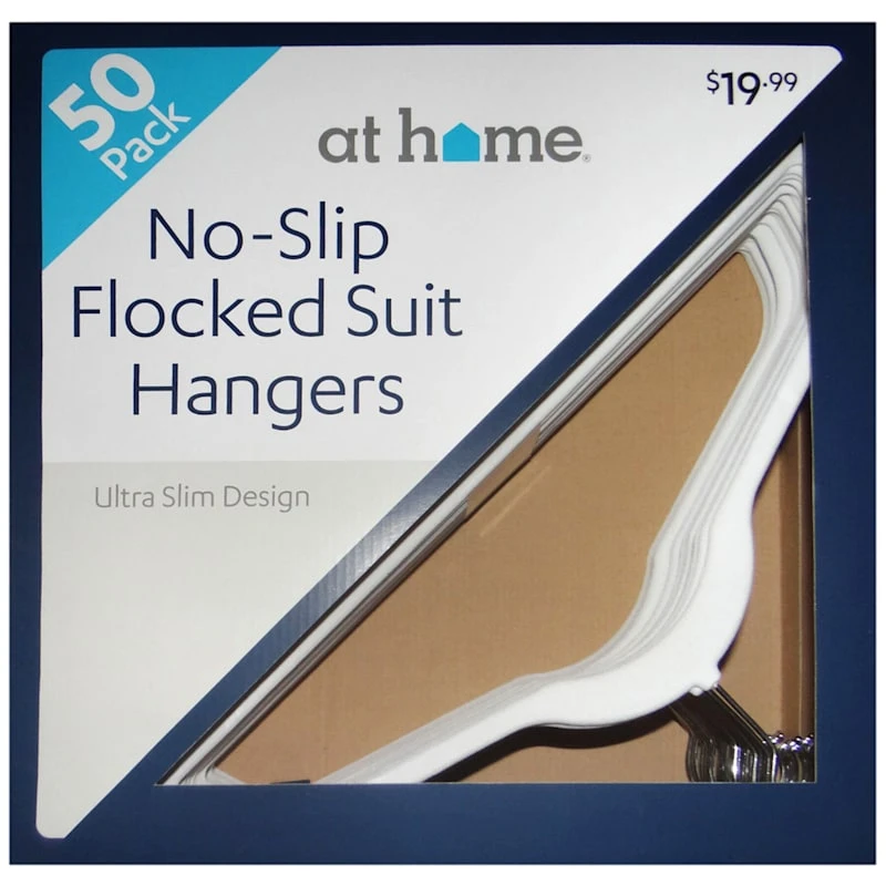 50-Pack Velvet Suit Hangers, Pearl White 5 50-Pack Velvet Suit Hangers, Pearl White - Image 3