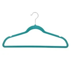 50-Pack Velvet Suit Hangers, Turkish Blue -Household Items Shop 50 pack velvet suit hangers turkish blue 1