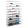 50-Pair Black Metal Shoe Rack -Household Items Shop 50 pair black metal shoe rack