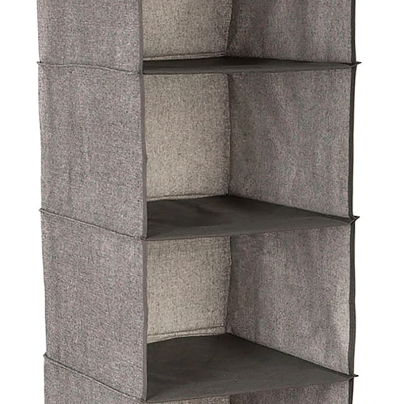 6-Shelf Hanging Organizer, Brown 5 6-Shelf Hanging Organizer, Brown - Image 3