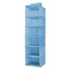 6-Shelf Hanging Sweater Organizer, Blue -Household Items Shop 6 shelf hanging sweater organizer blue