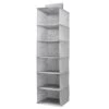6-Shelf Hanging Sweater Organizer, Grey -Household Items Shop 6 shelf hanging sweater organizer grey