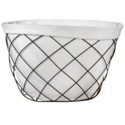 Angled Lines Wire Laundry Basket