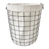 Black Metal Laundry Hamper With Handles, Large -Household Items Shop black metal laundry hamper with handles large